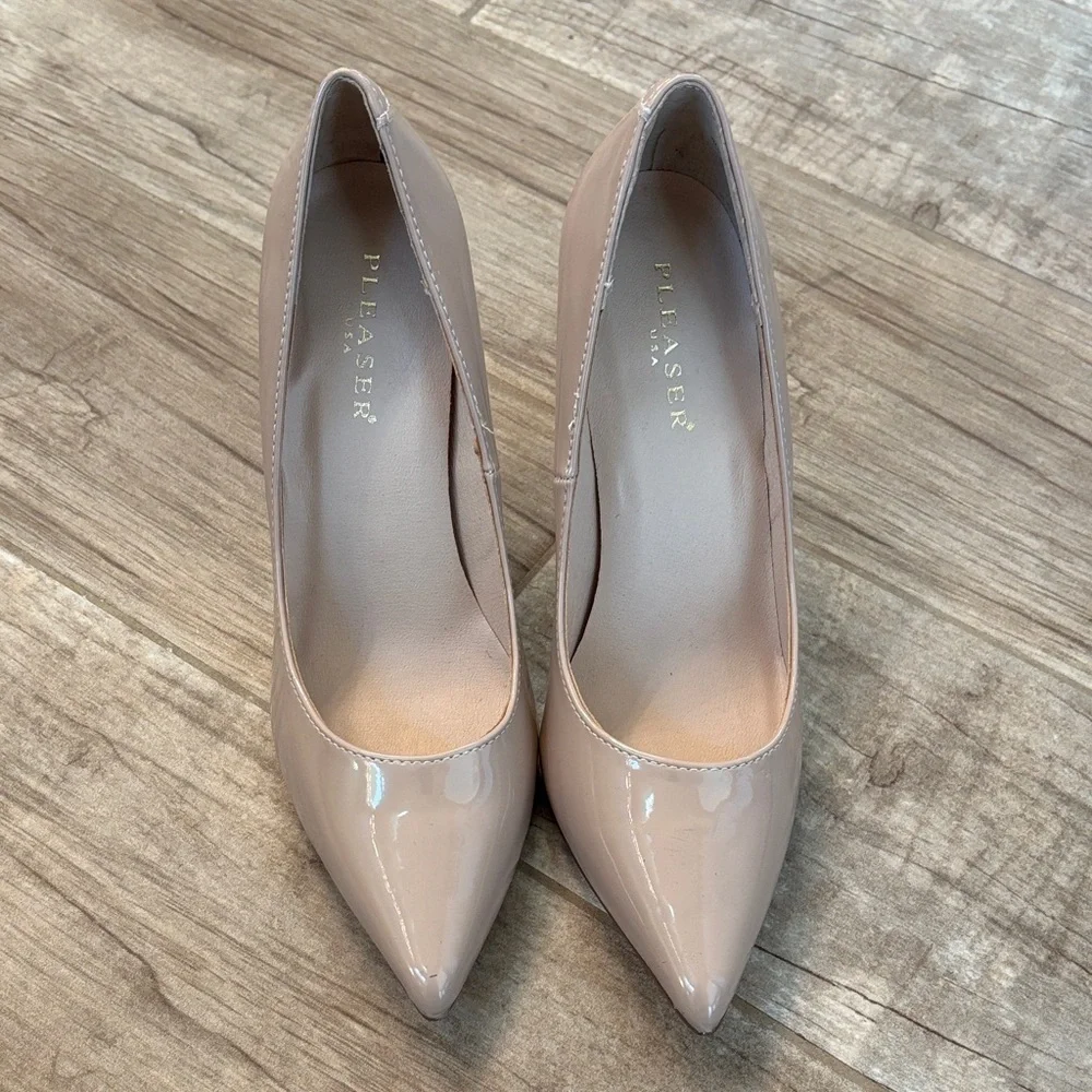 Pleaser Blush Patent Heels- NWOT - Picture 1 of 3
